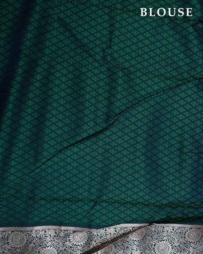 Bottle Green Color Satin Saree