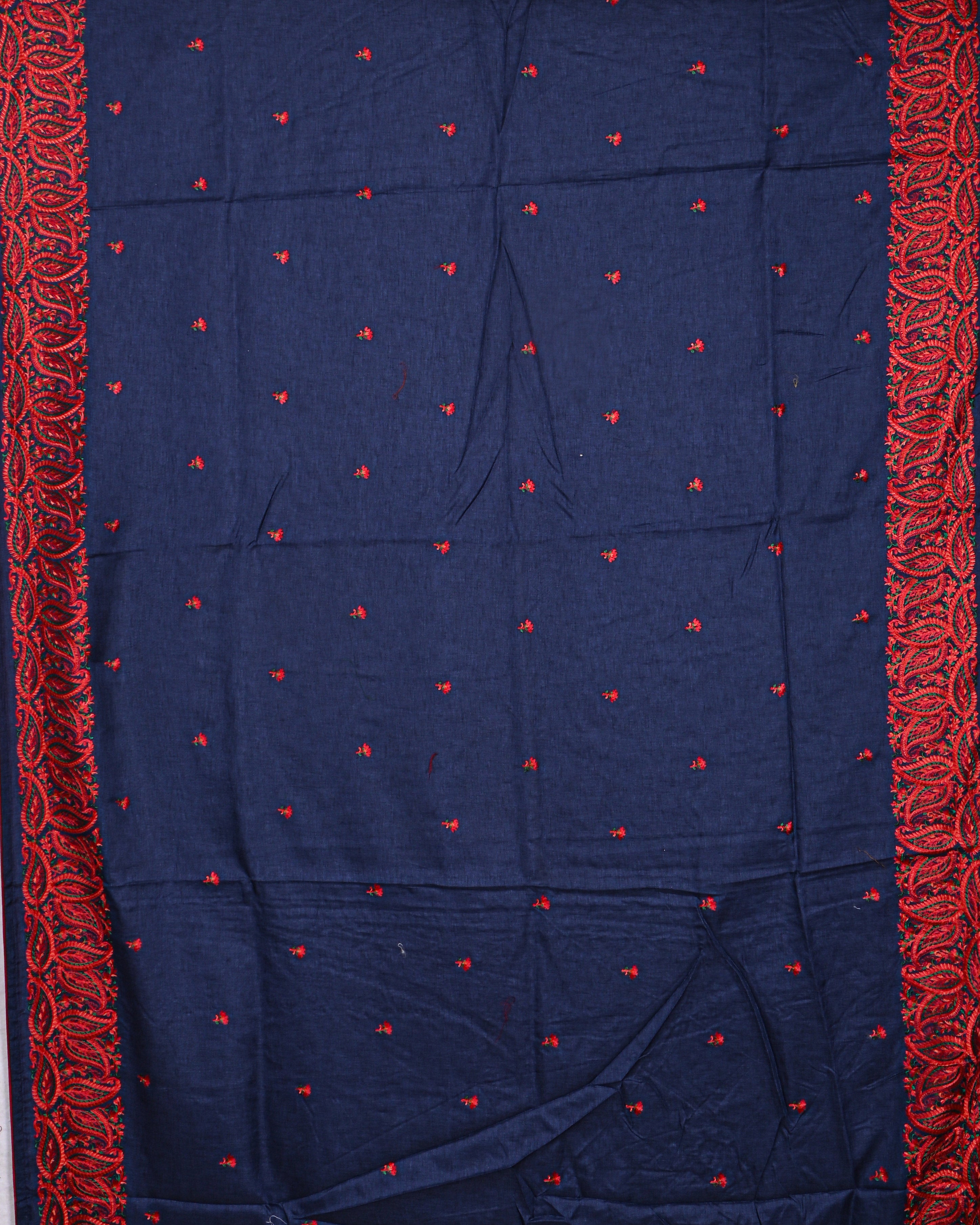 Navy Blue color Tusser Saree