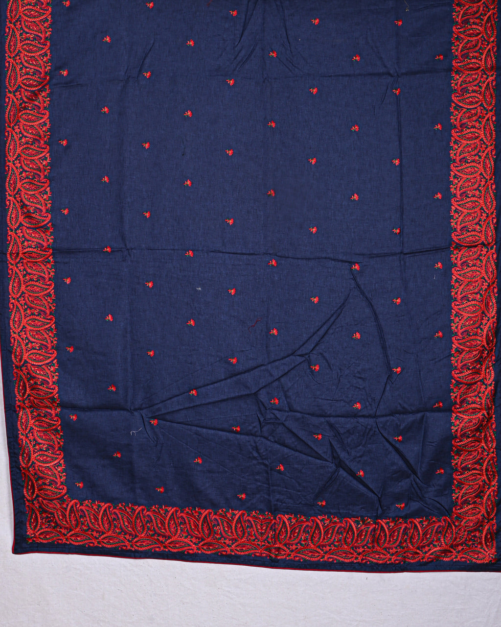 Navy Blue color Tusser Saree