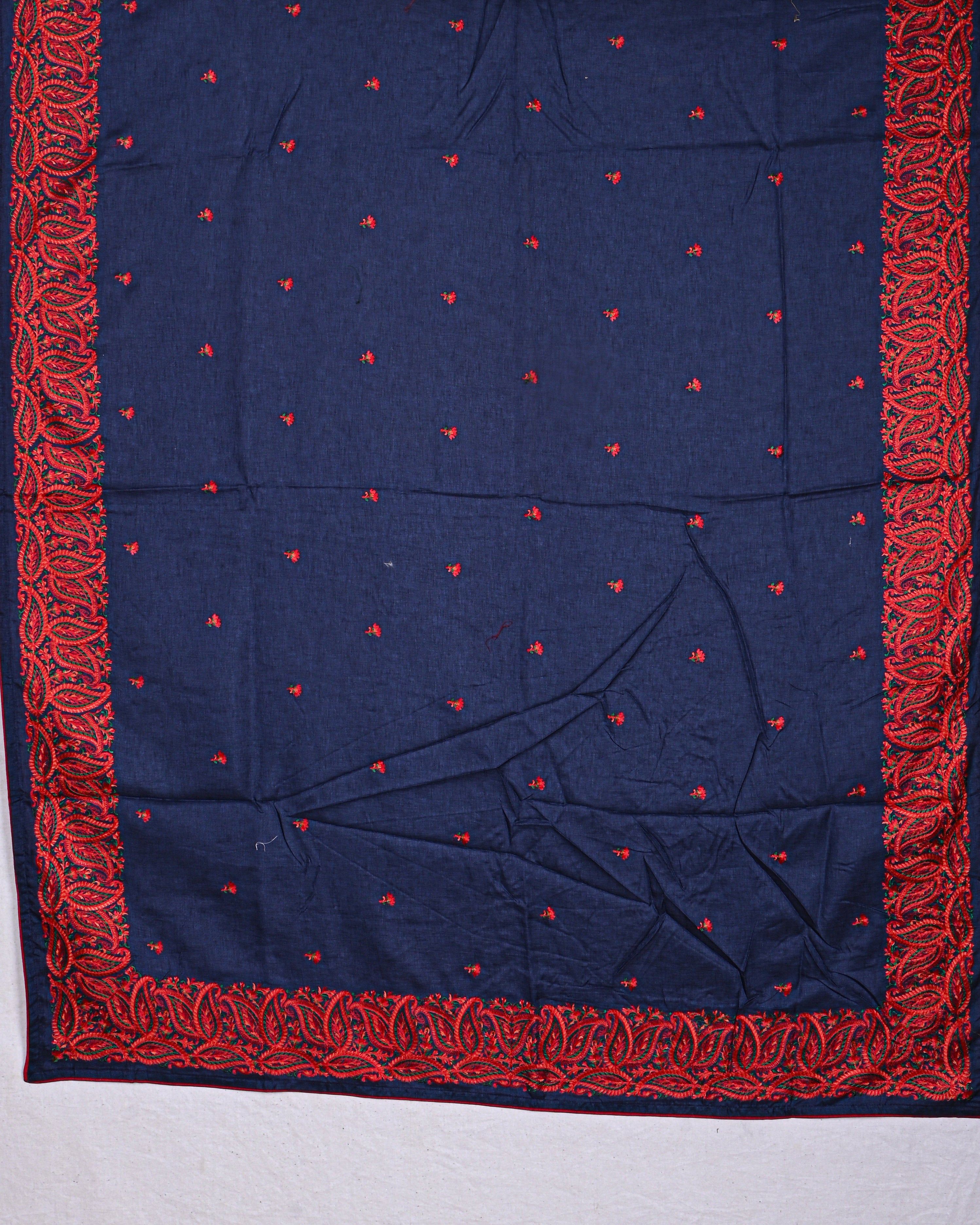 Navy Blue color Tusser Saree