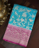 Ferozi Color Silk Saree