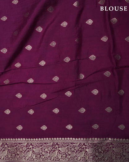 Ferozi Color Silk Saree