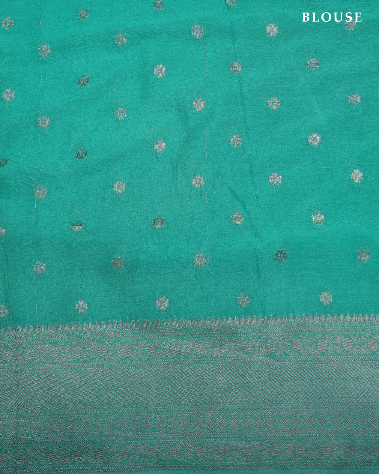 Ferozi Color Silk Saree