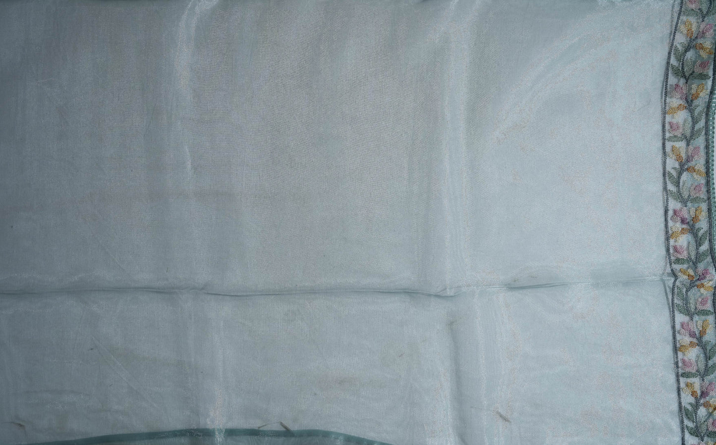 Ferozi Embroidery Tissue Saree