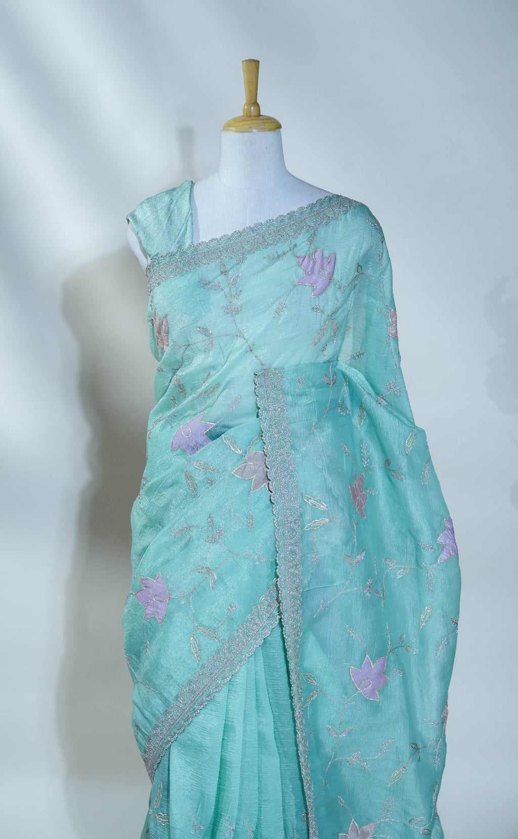 Ferozi Embroidery Organza Saree