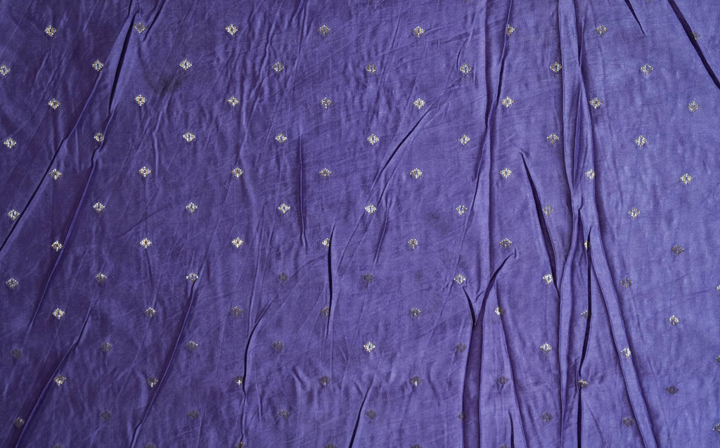 Purple Embroidery Organza Saree