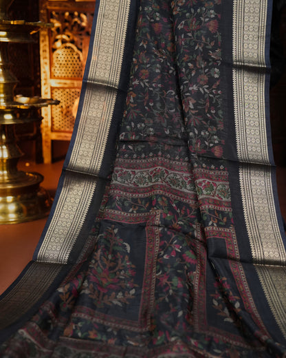 Black Color Silk Saree