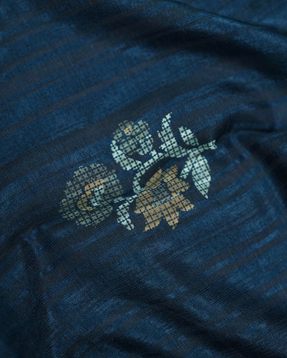 Ferozi Color Silk Saree