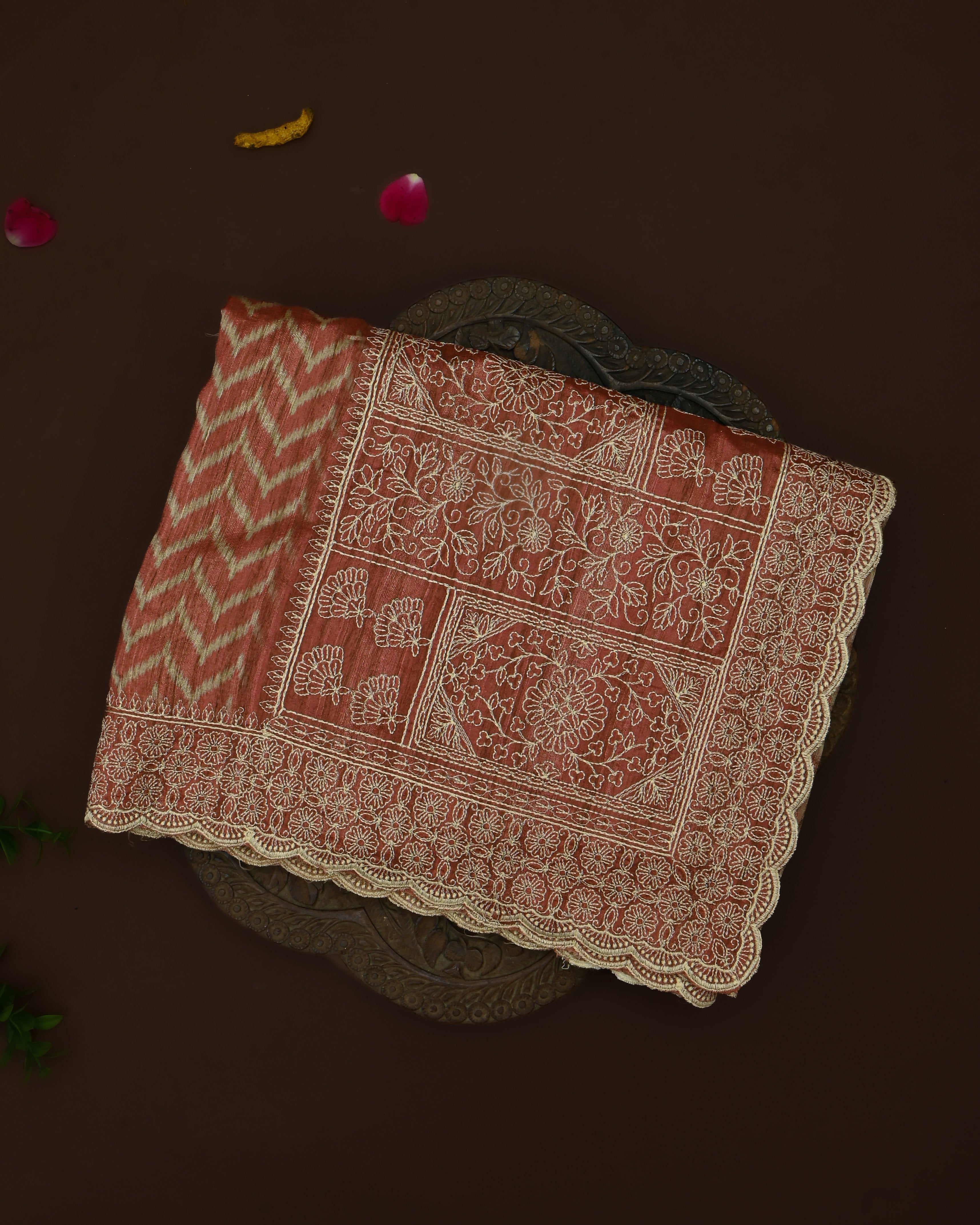 Pastel color Dupion Saree