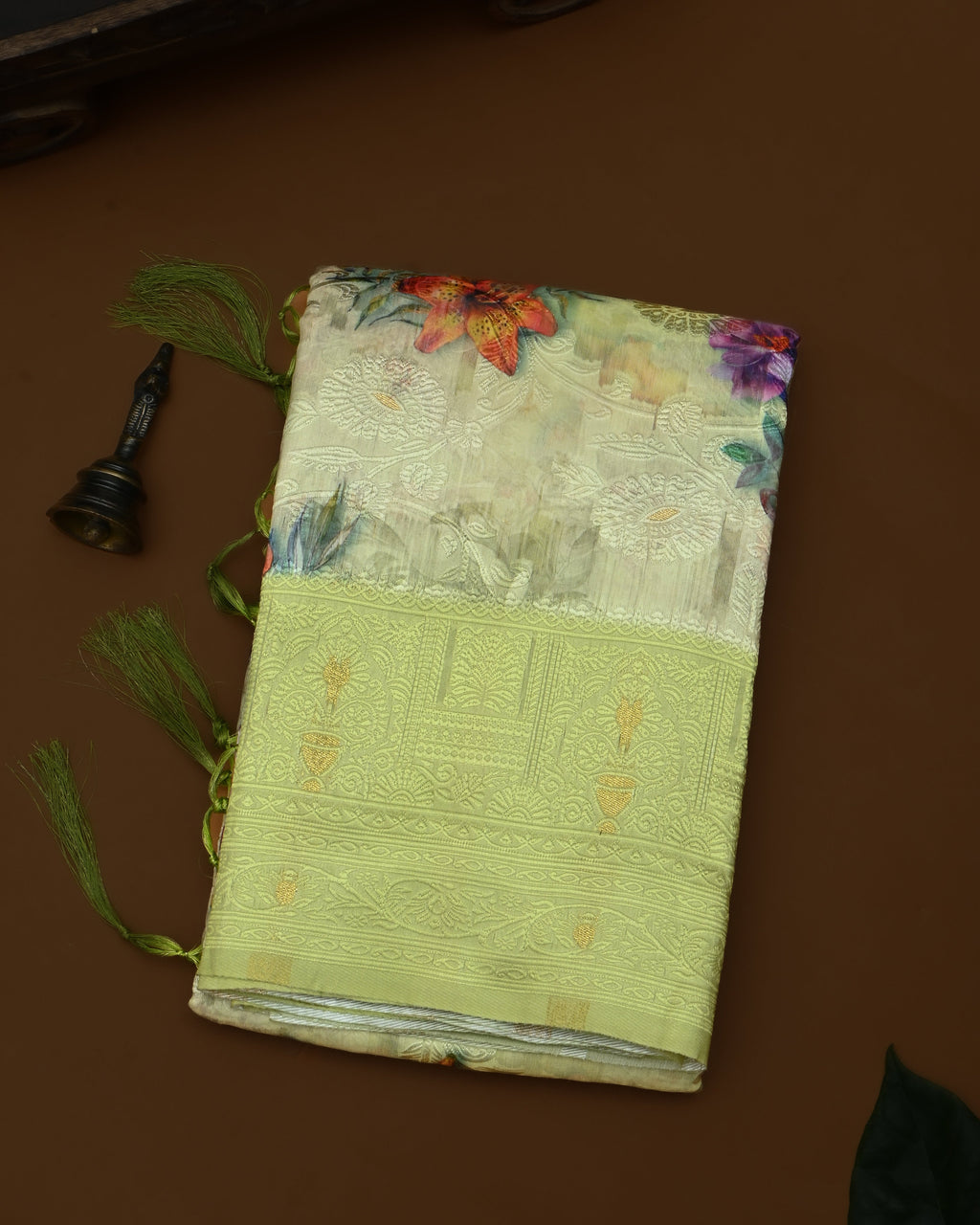 Green color Chanderi Saree