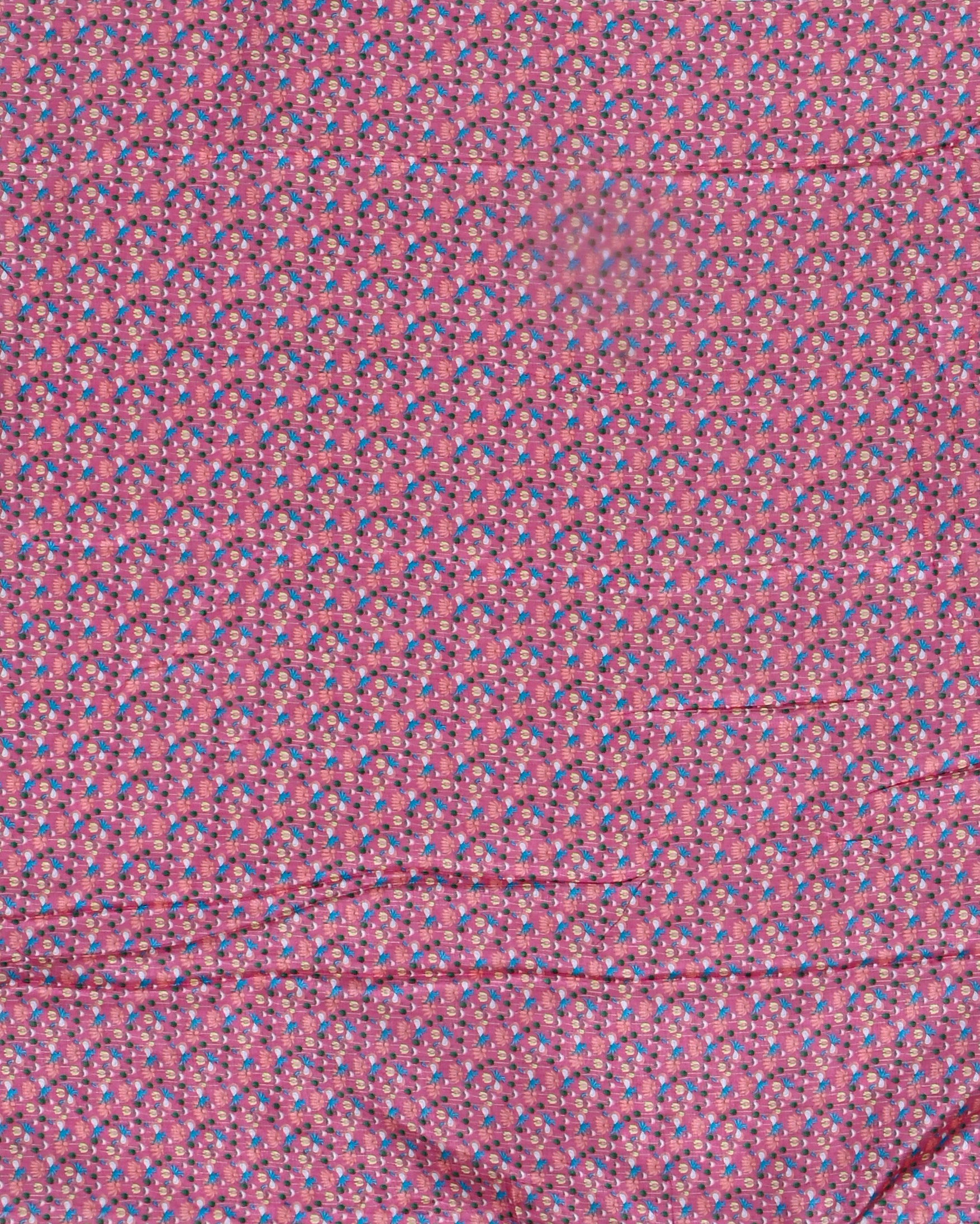 Ferozi Blue color Chanderi Kalamkari Saree