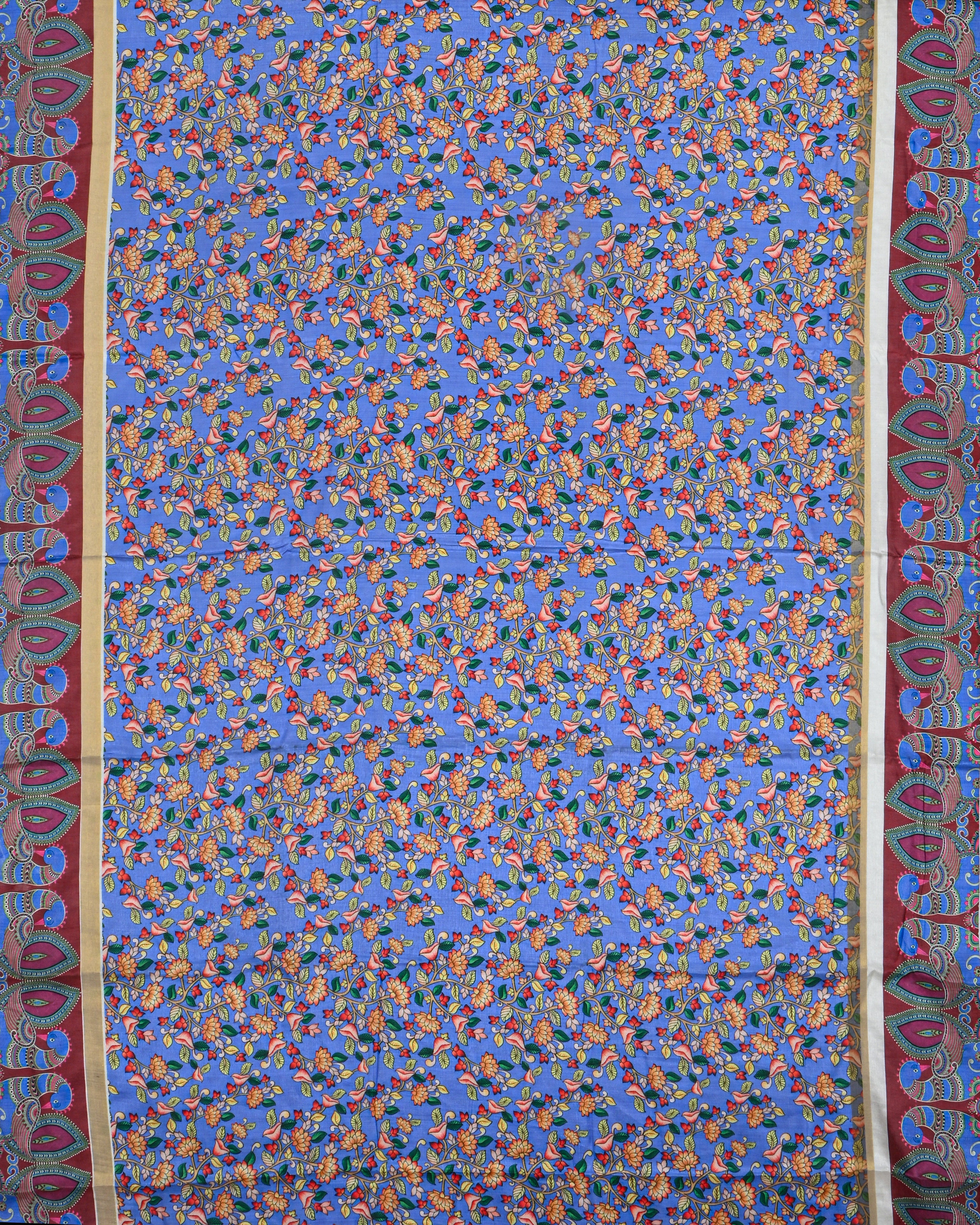 Purple color Chanderi Saree