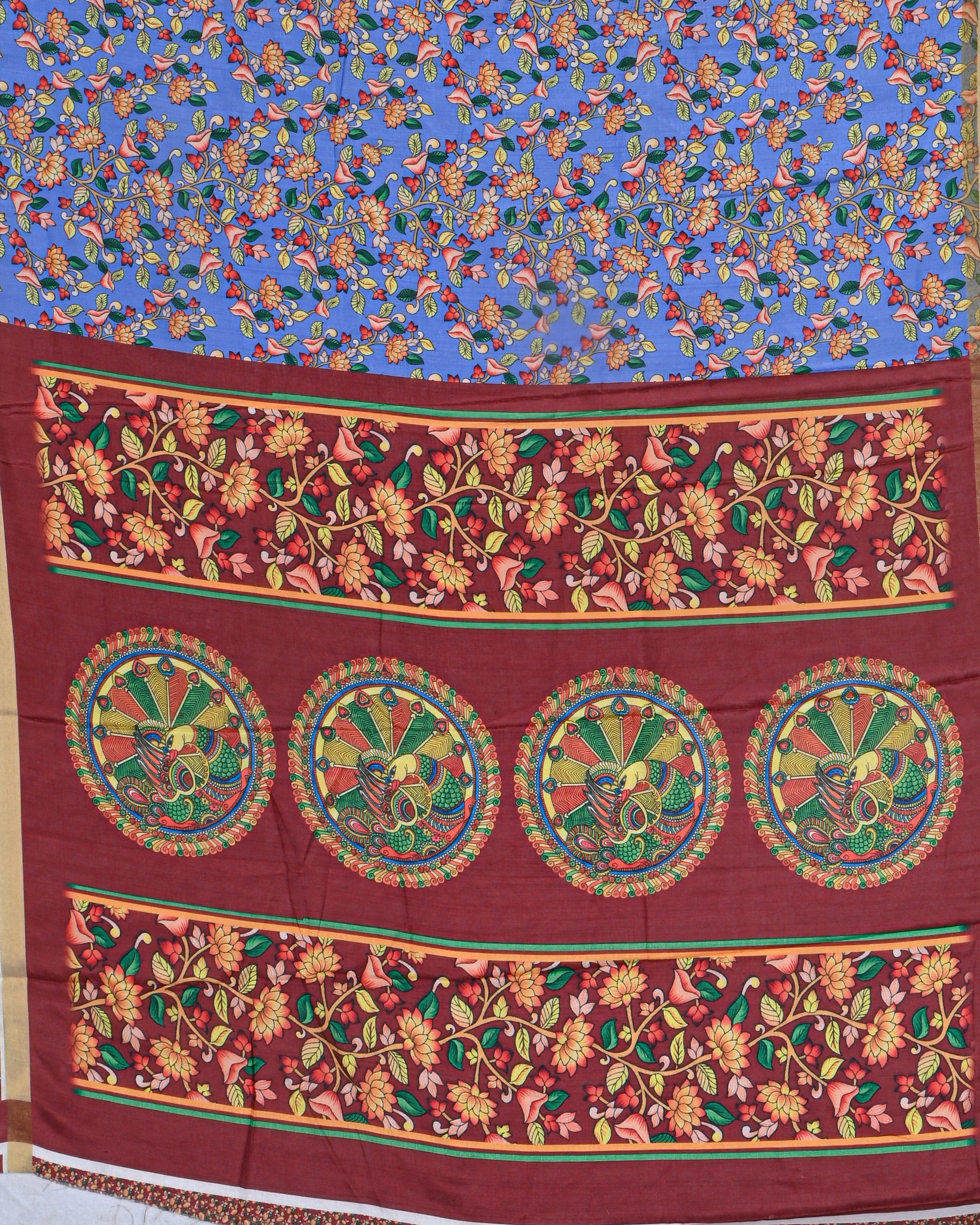 Purple color Chanderi Saree