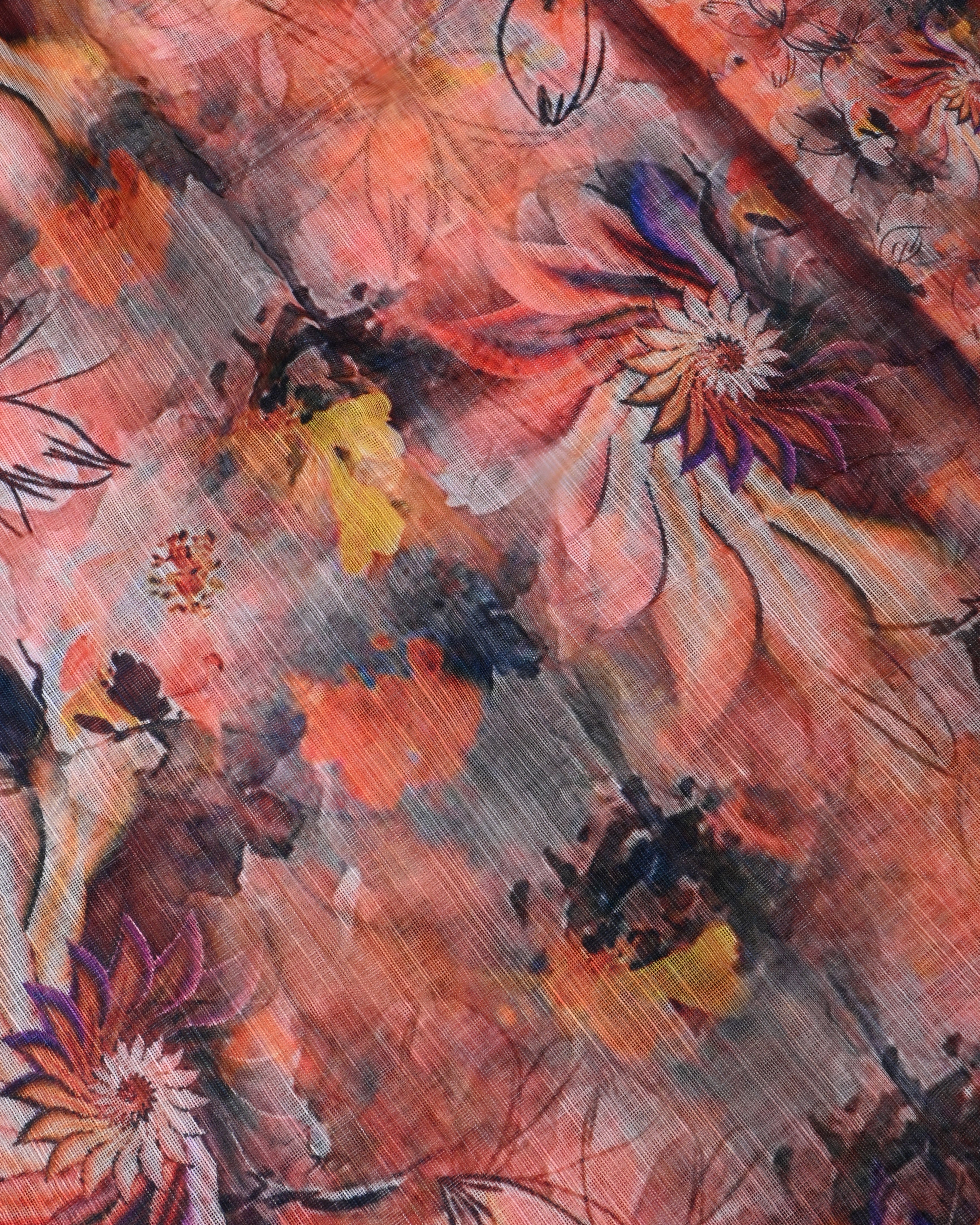 Multi Colour Color Lenin Saree