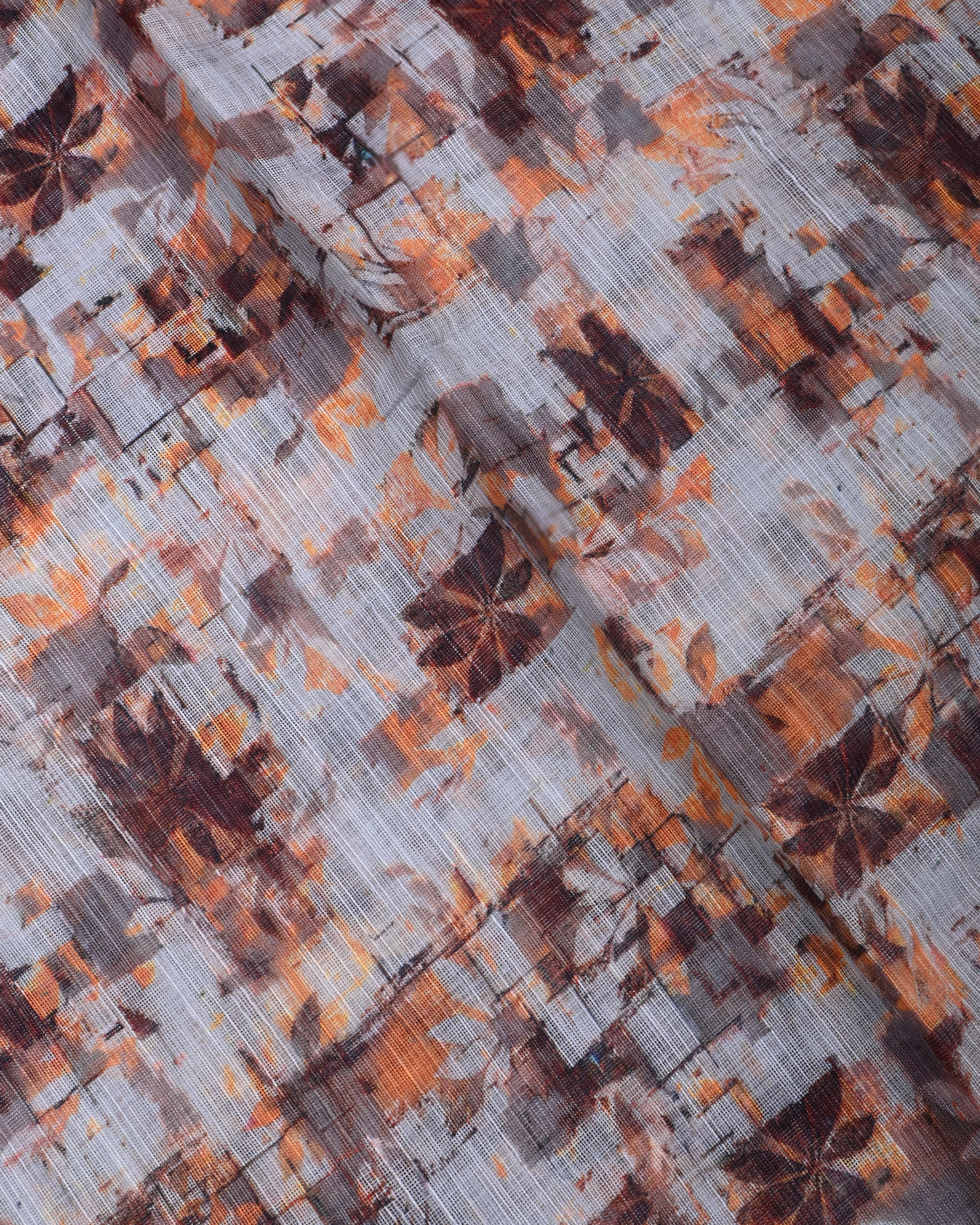 Grey Color Lenin Saree