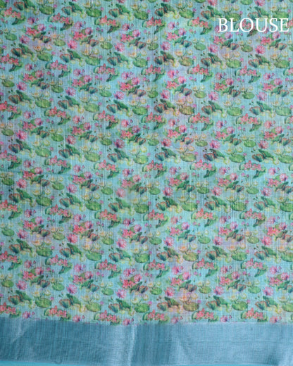 Ferozi Color Lenin Saree