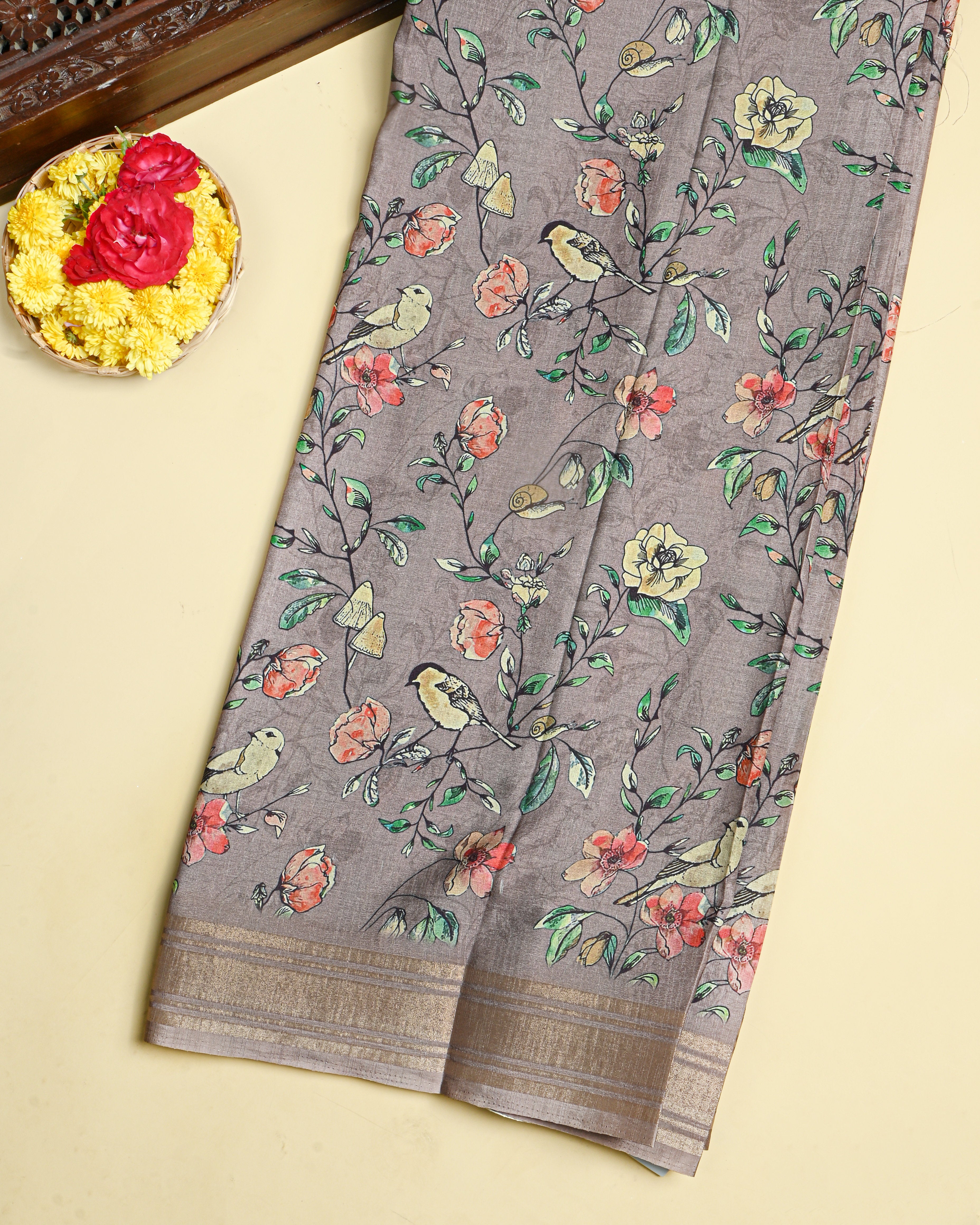 Earthy Color Silk Saree