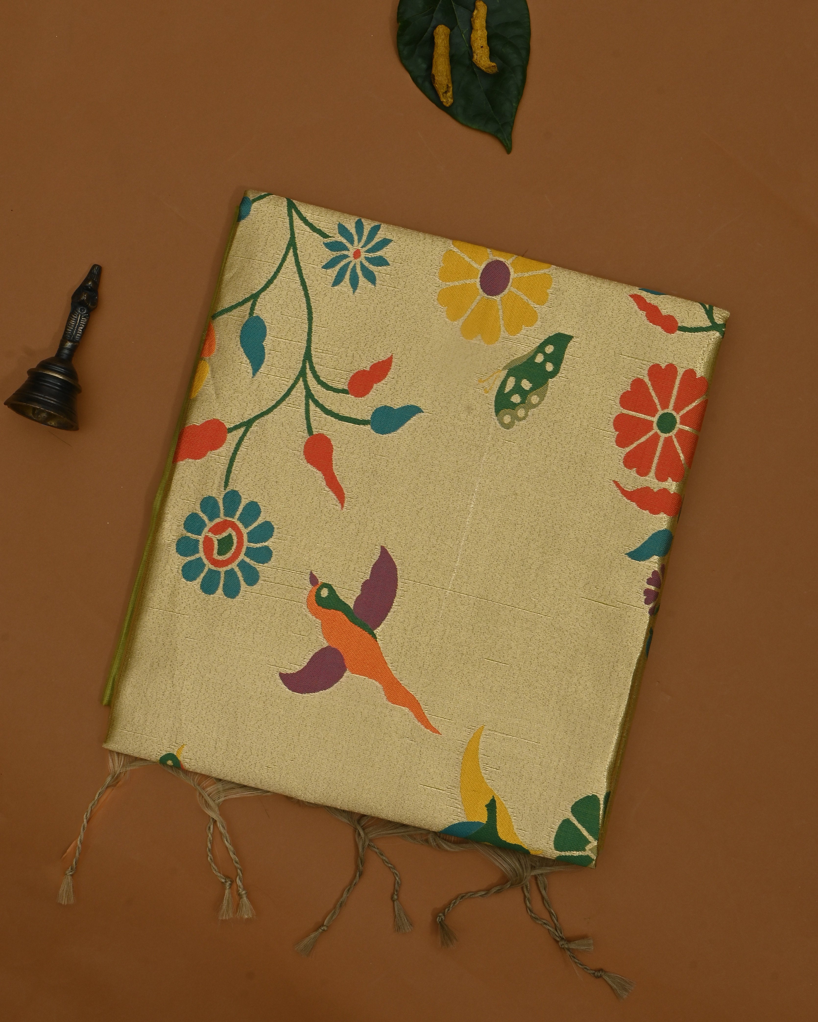 Green color Chanderi Saree