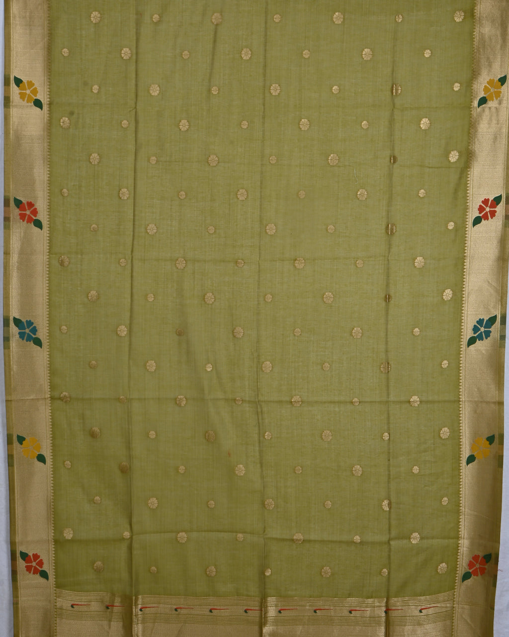 Green color Chanderi Saree