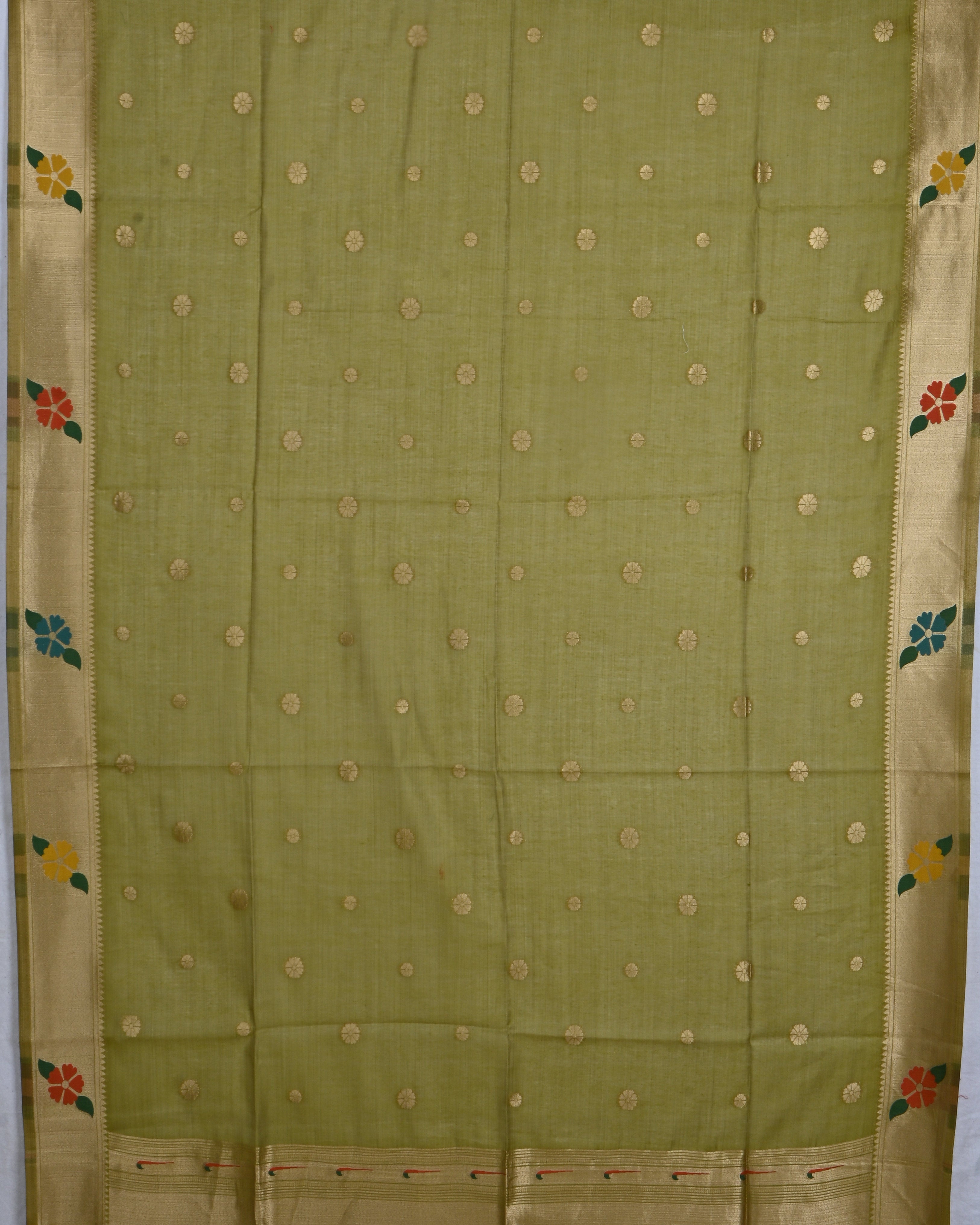 Green color Chanderi Saree