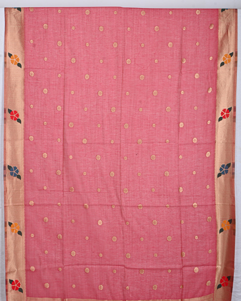 Pink color Chanderi Saree