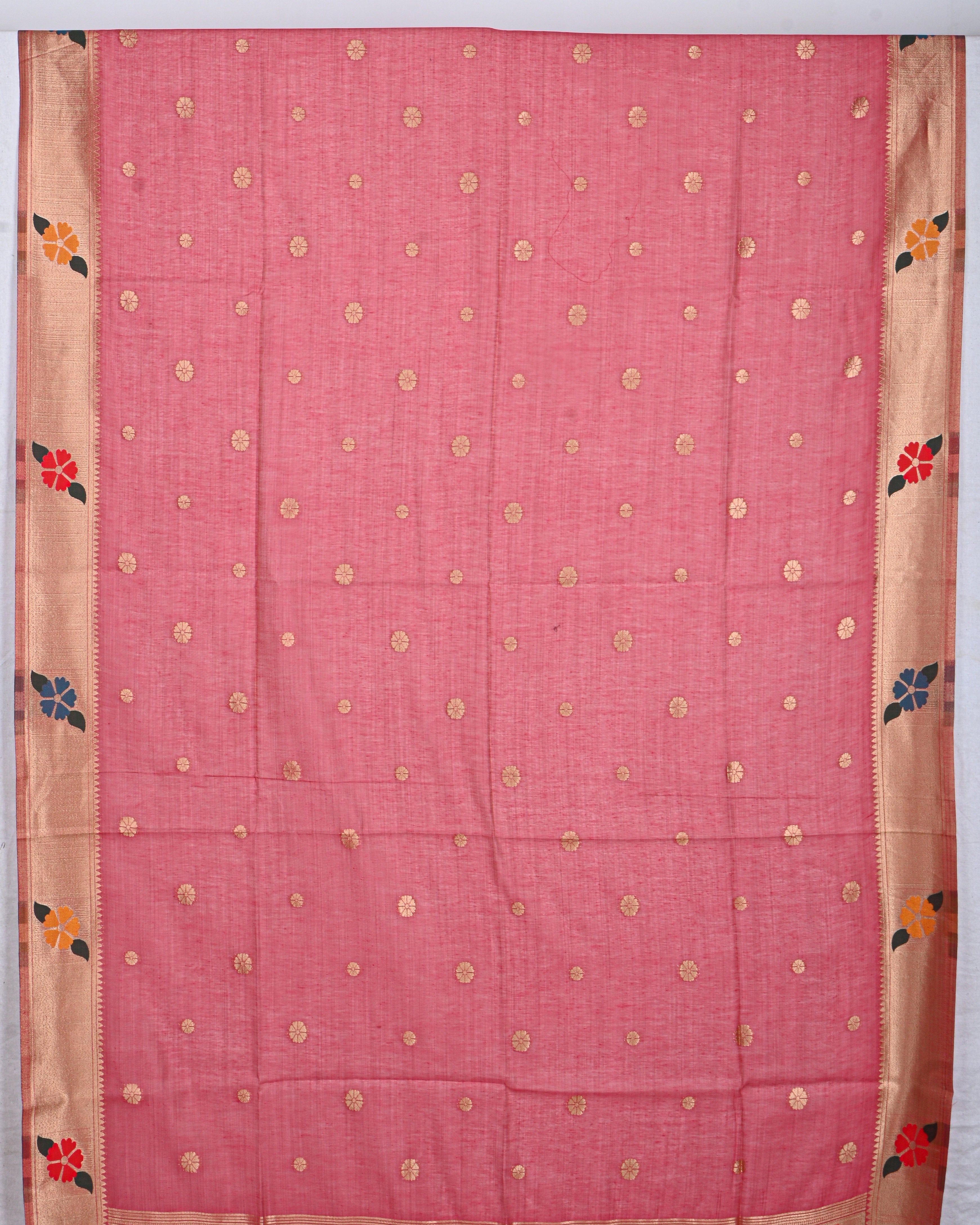 Pink color Chanderi Saree