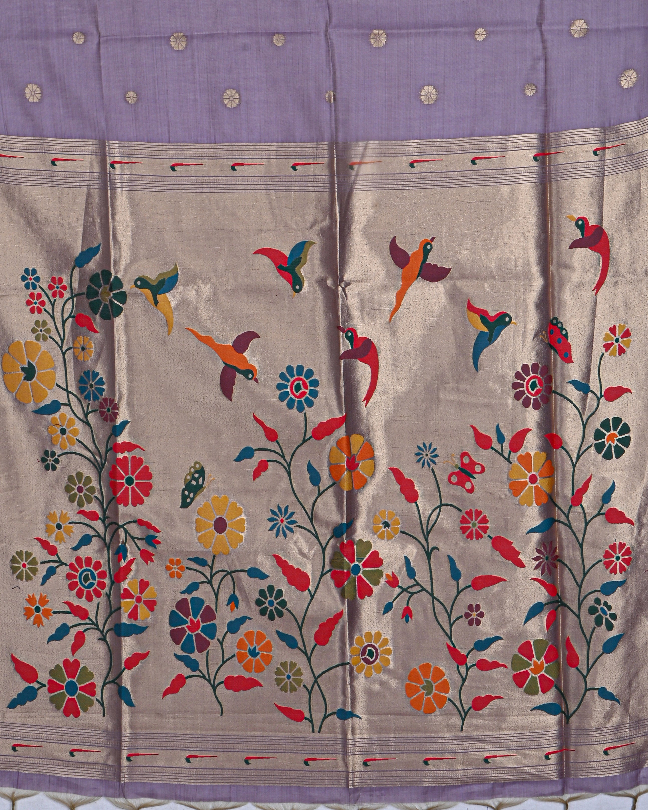 Purple color Chanderi Saree