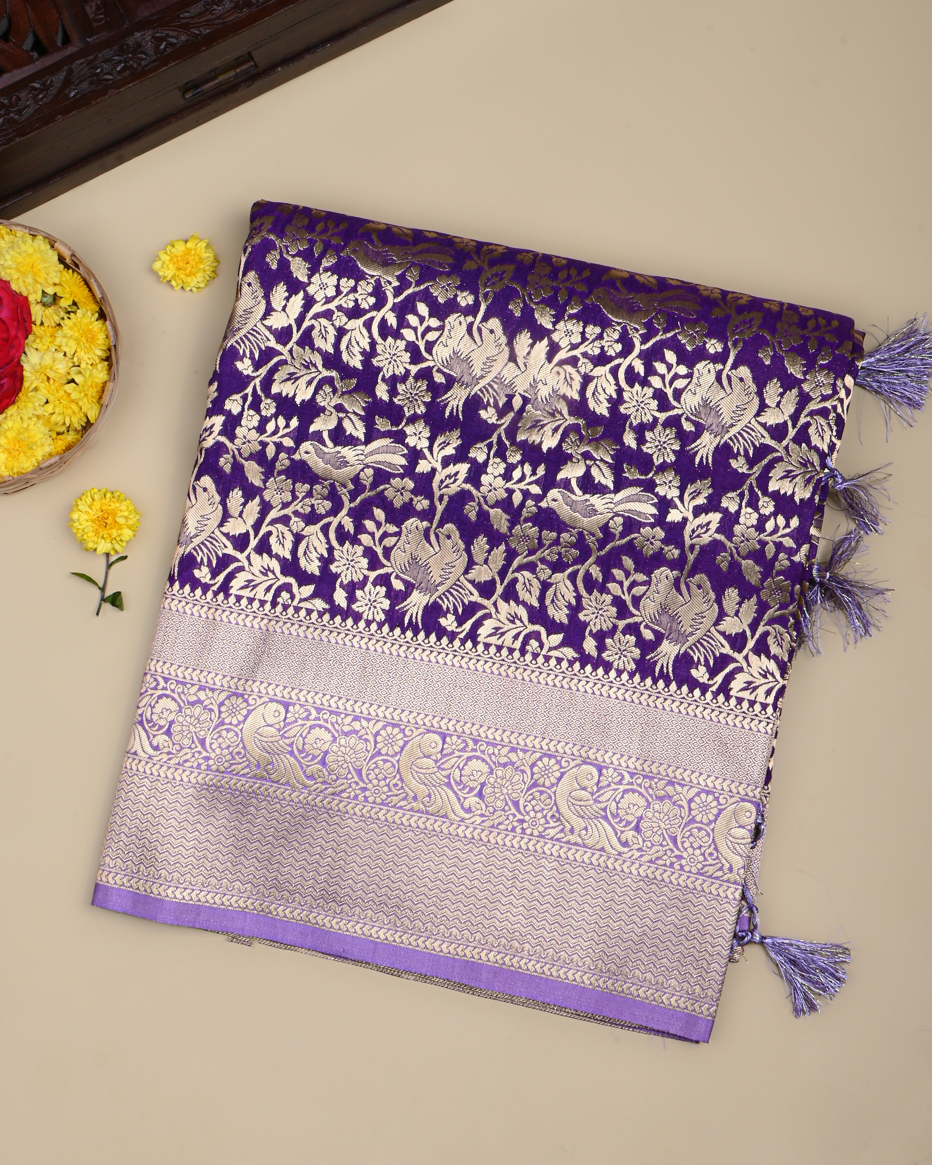 Purple Color Silk Saree