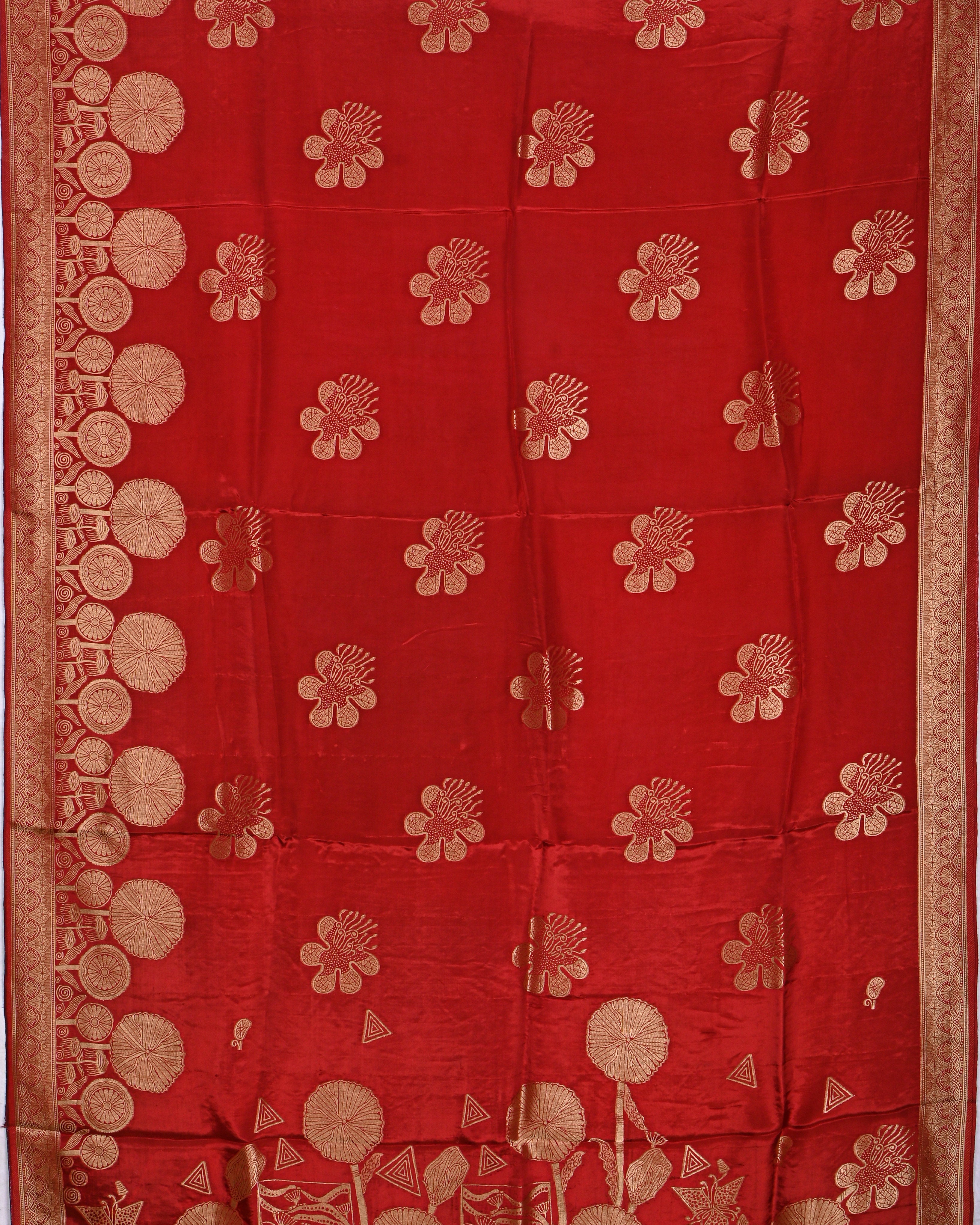 Maroon color Silk Saree