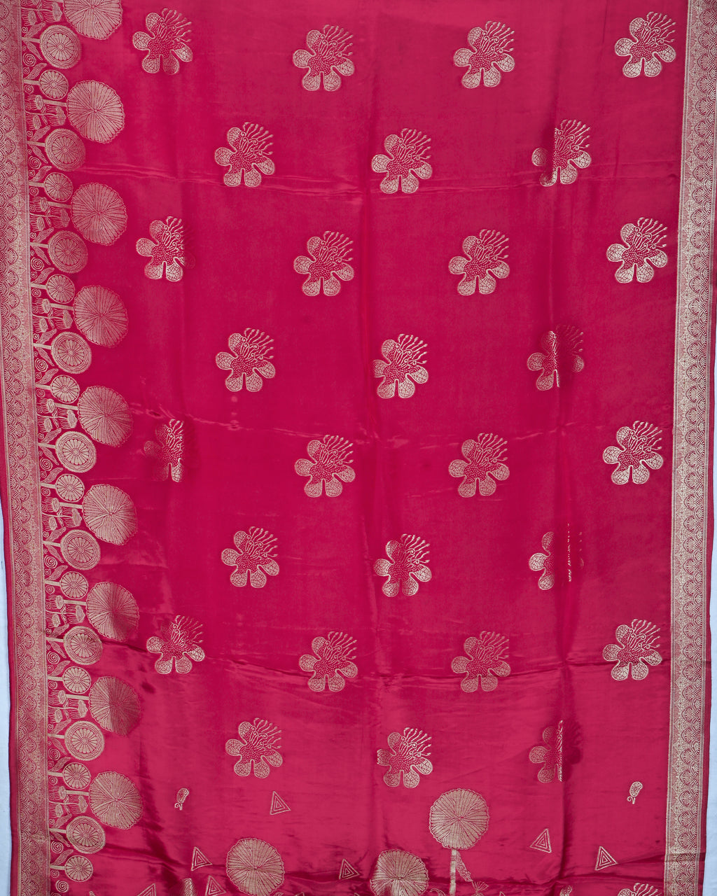 Pink color Silk Saree