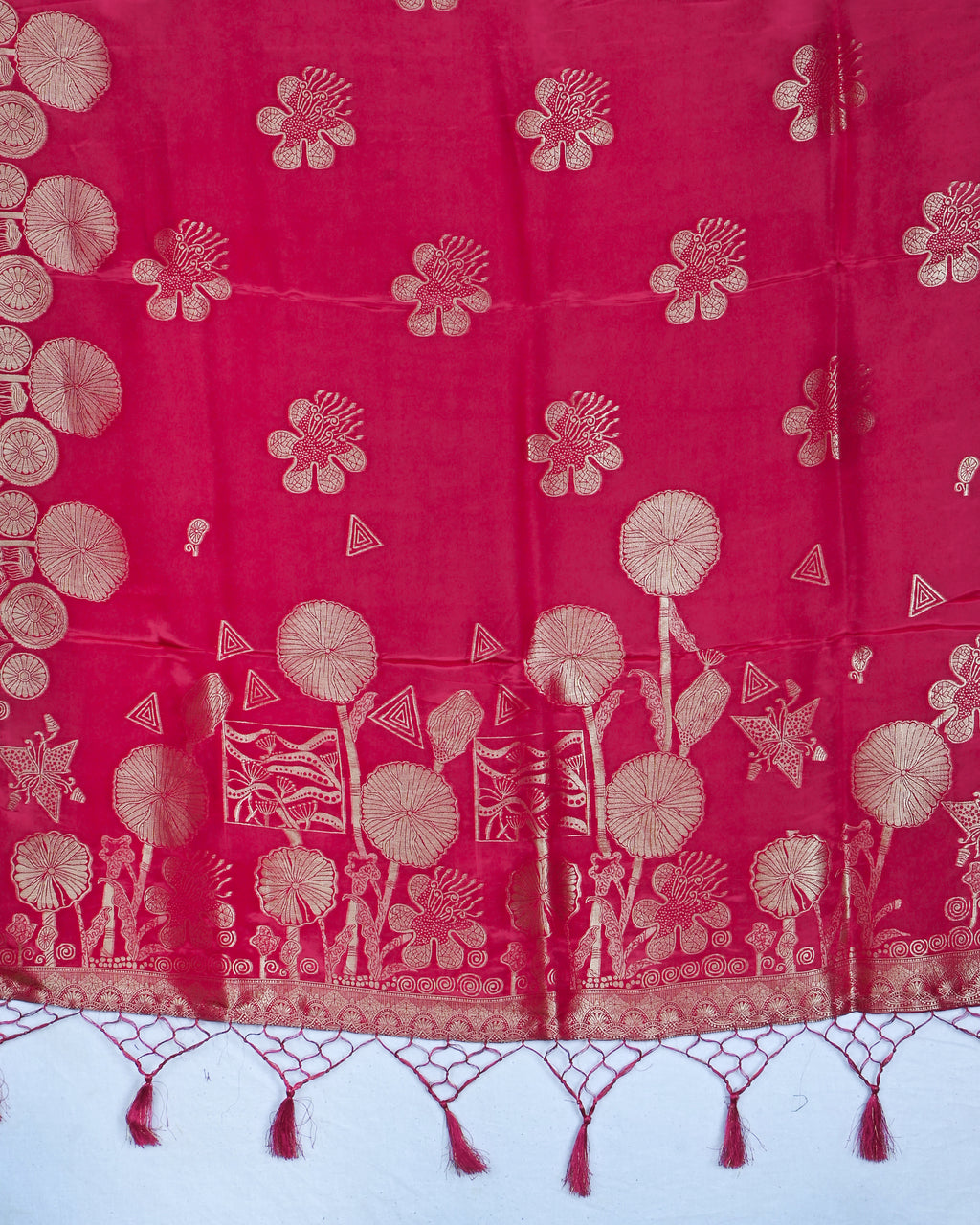 Pink color Silk Saree