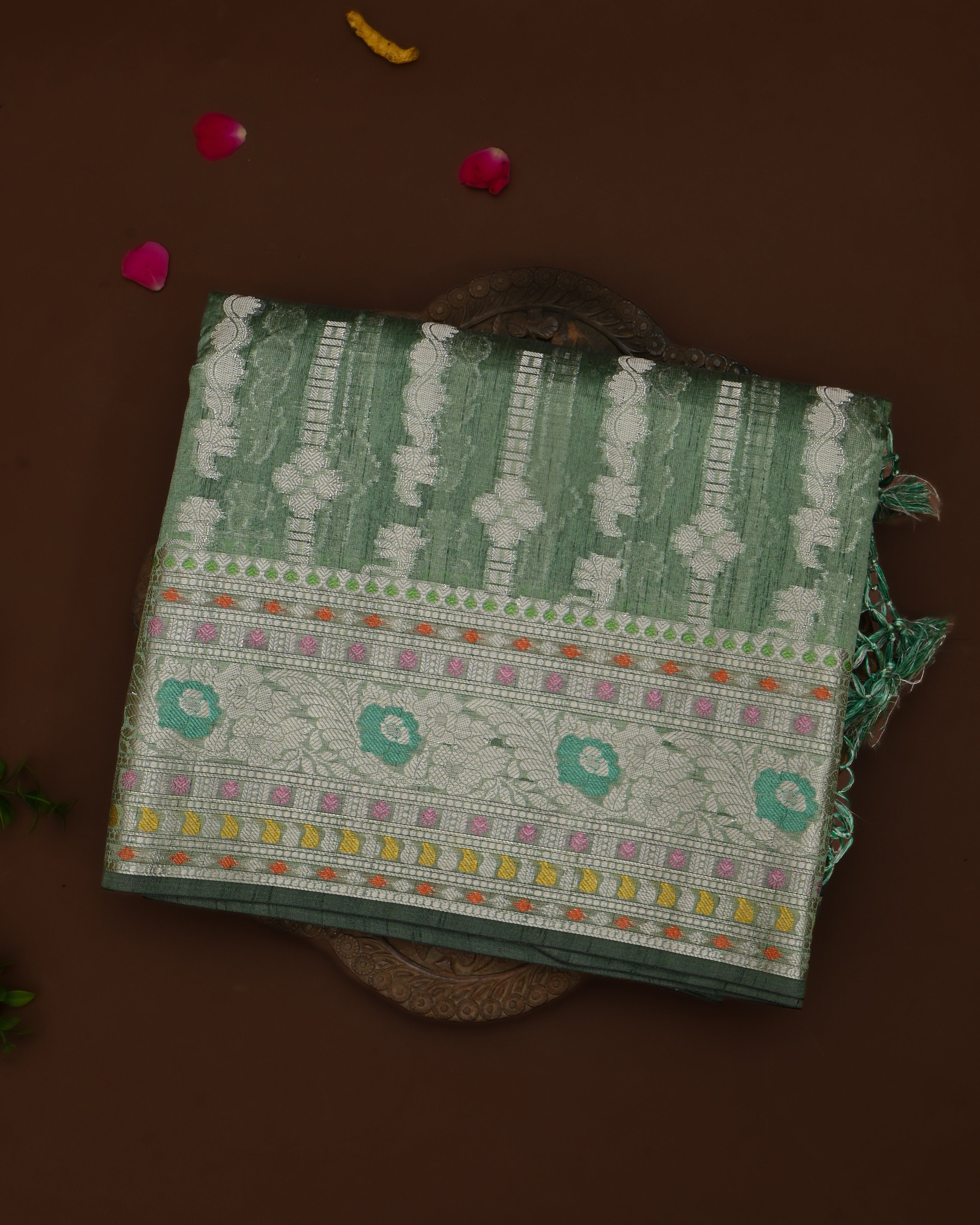 Pastel color Silk Saree