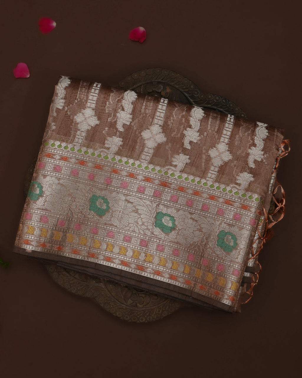 Purple color Silk Saree