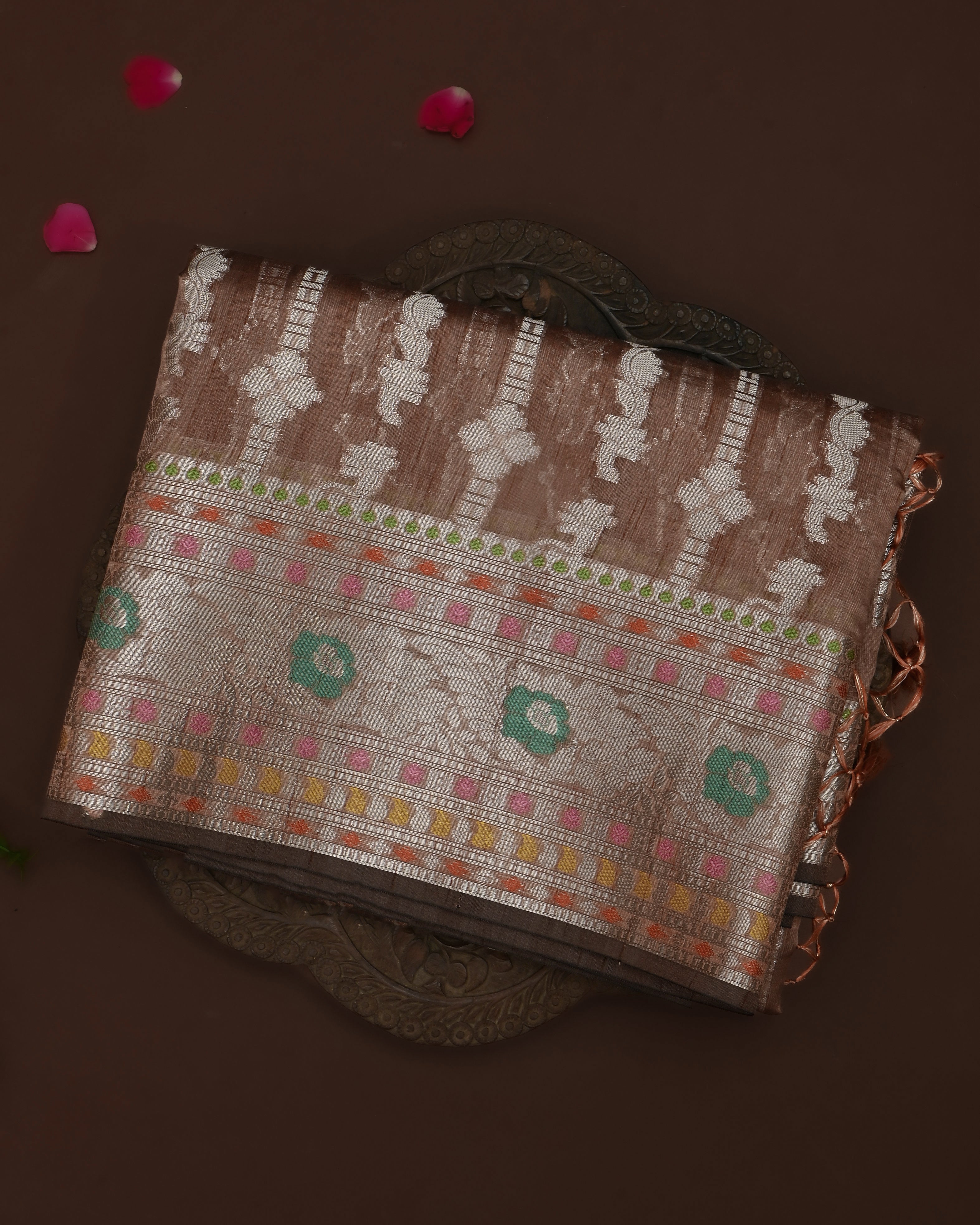 Purple color Silk Saree