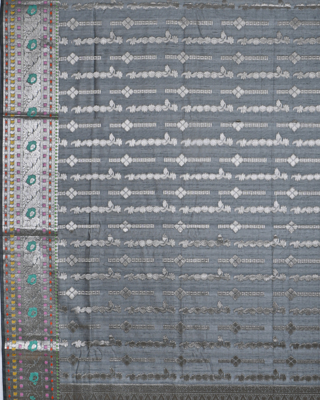 Grey color Silk Saree