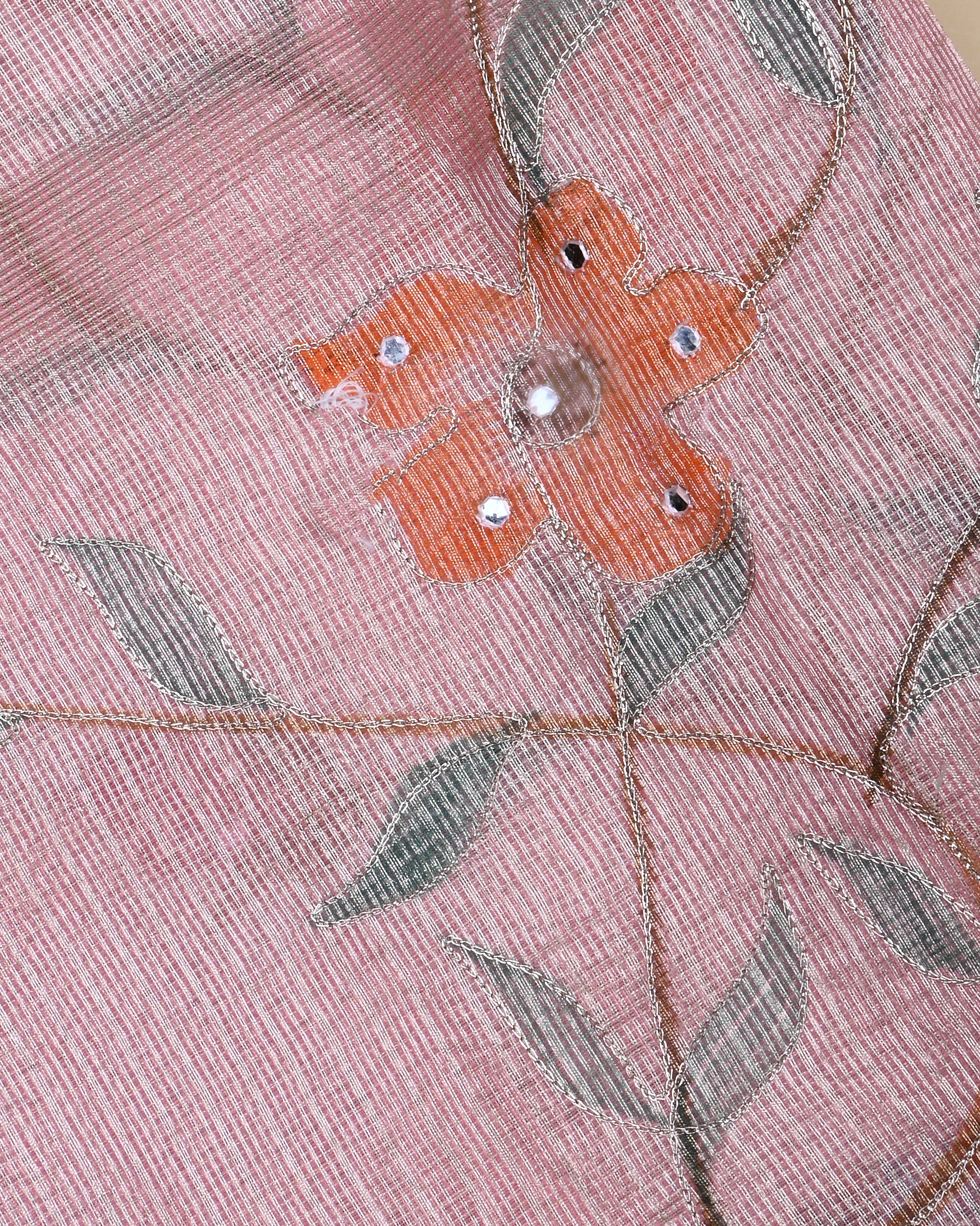 Pink Color Tissue Saree