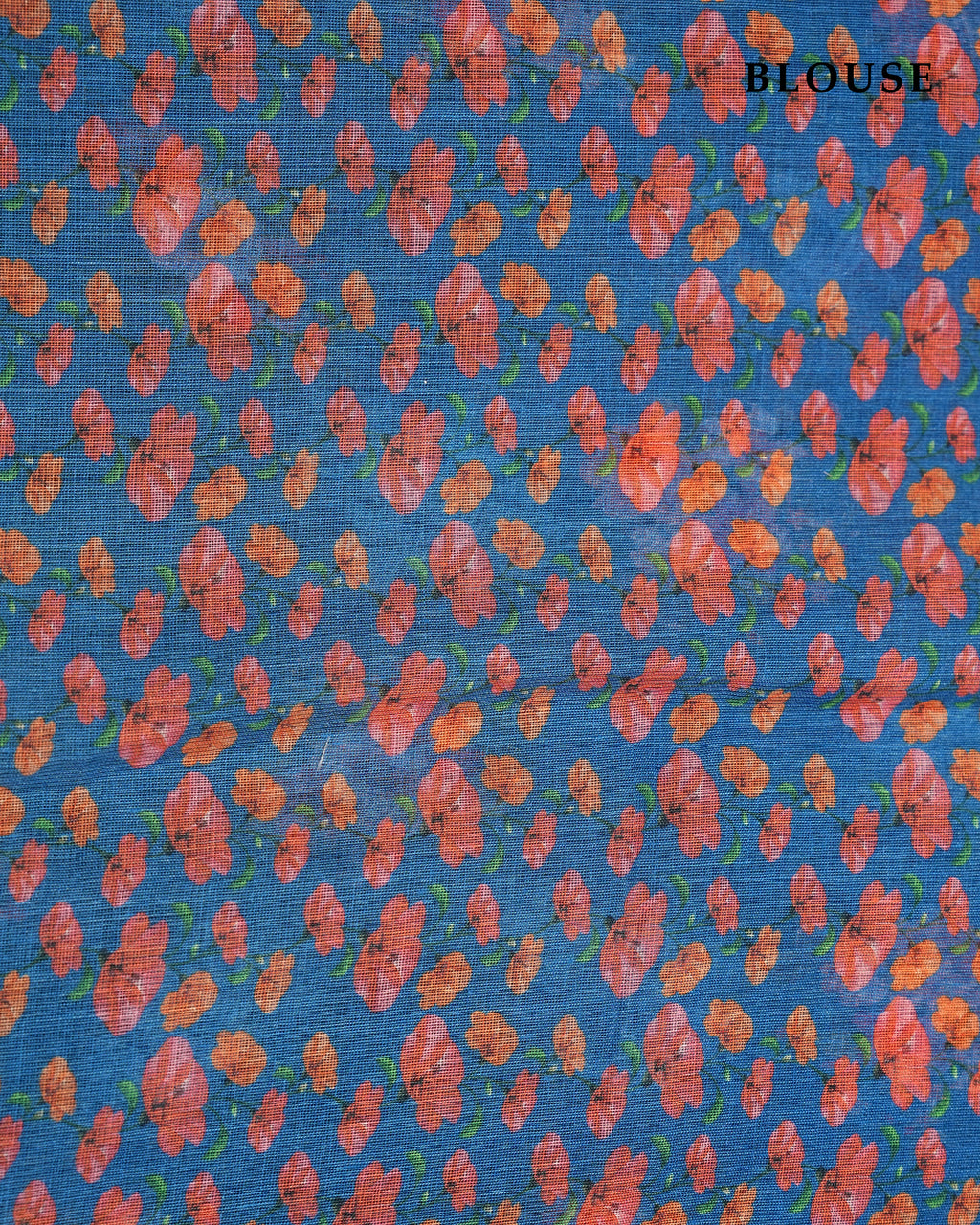 Navy Blue color Lenin Saree