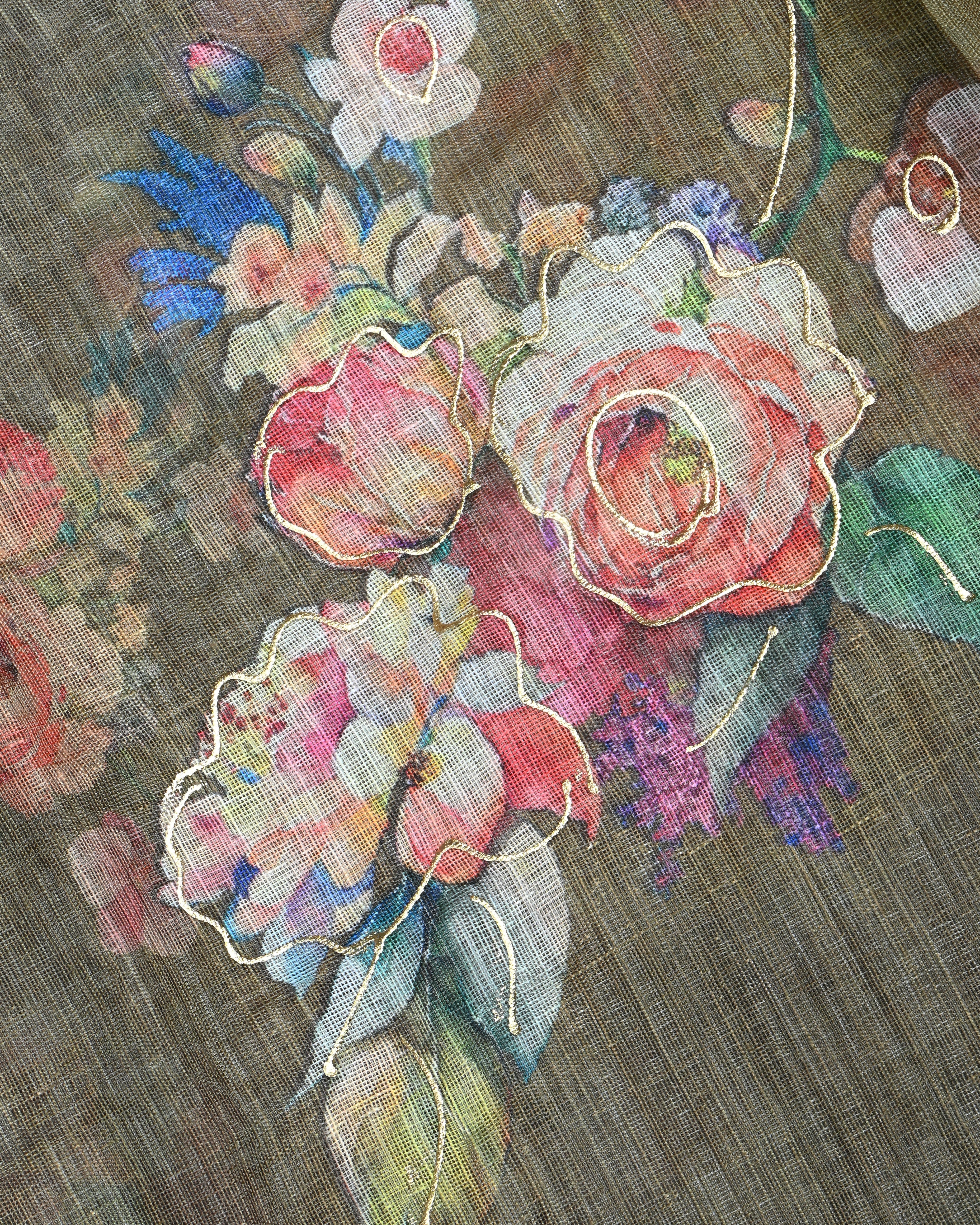 Green Color Lenin Saree