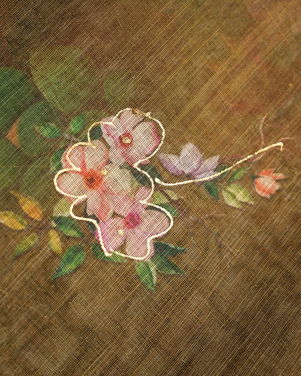 Green color Lenin Saree