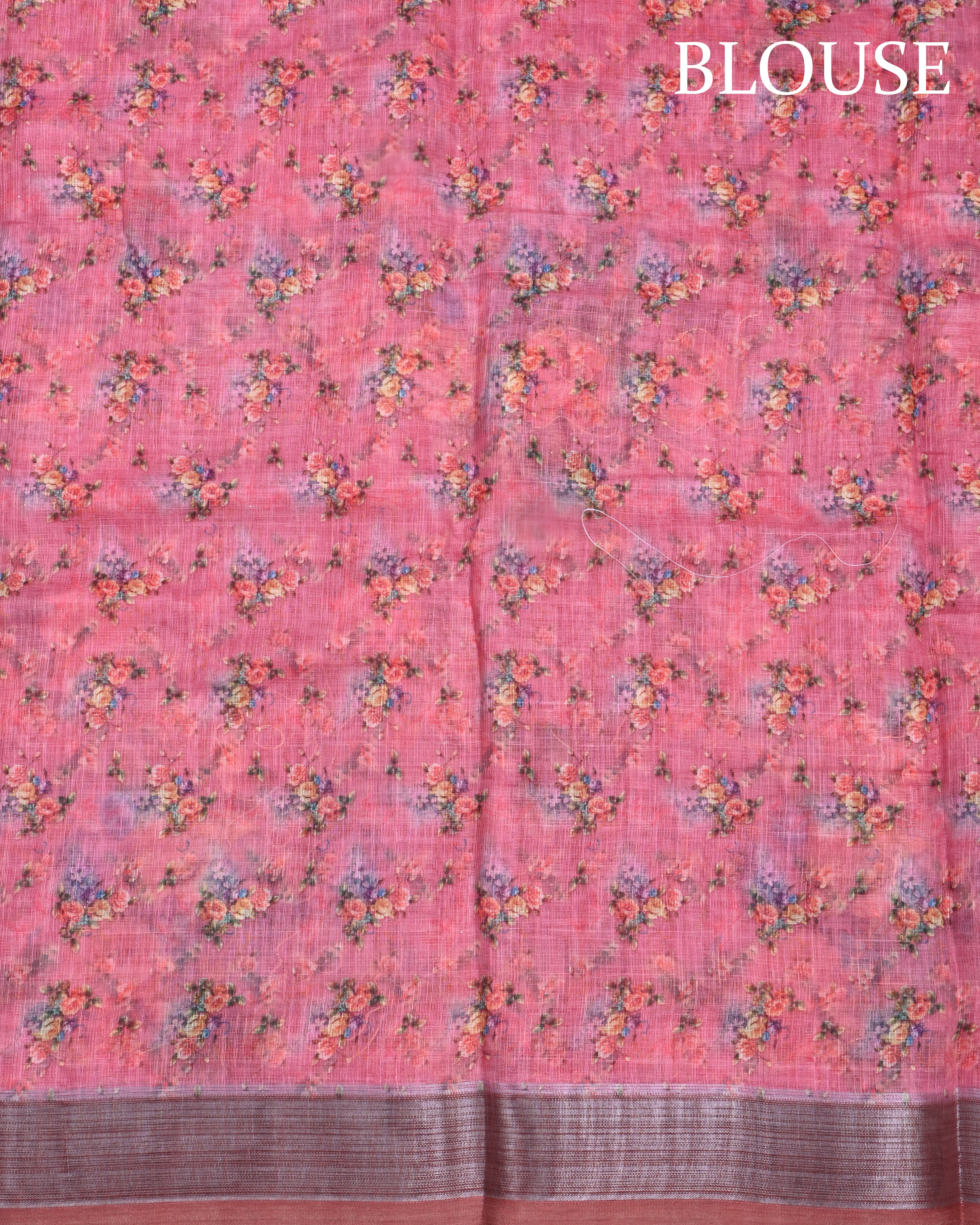 Pink Color Lenin Saree