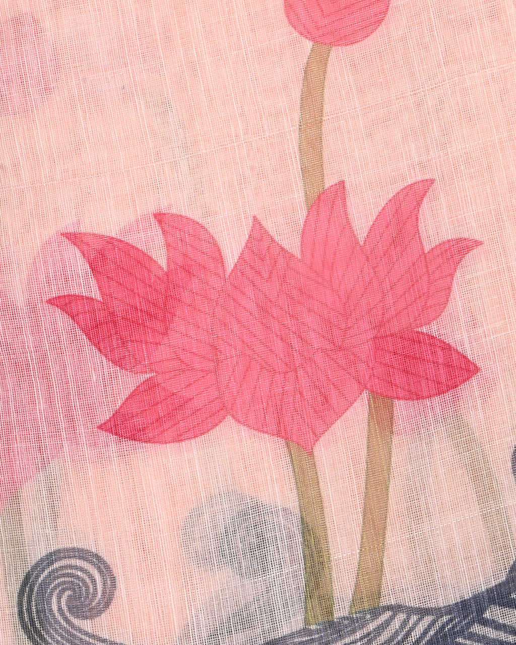 Pastel Color Lenin Saree