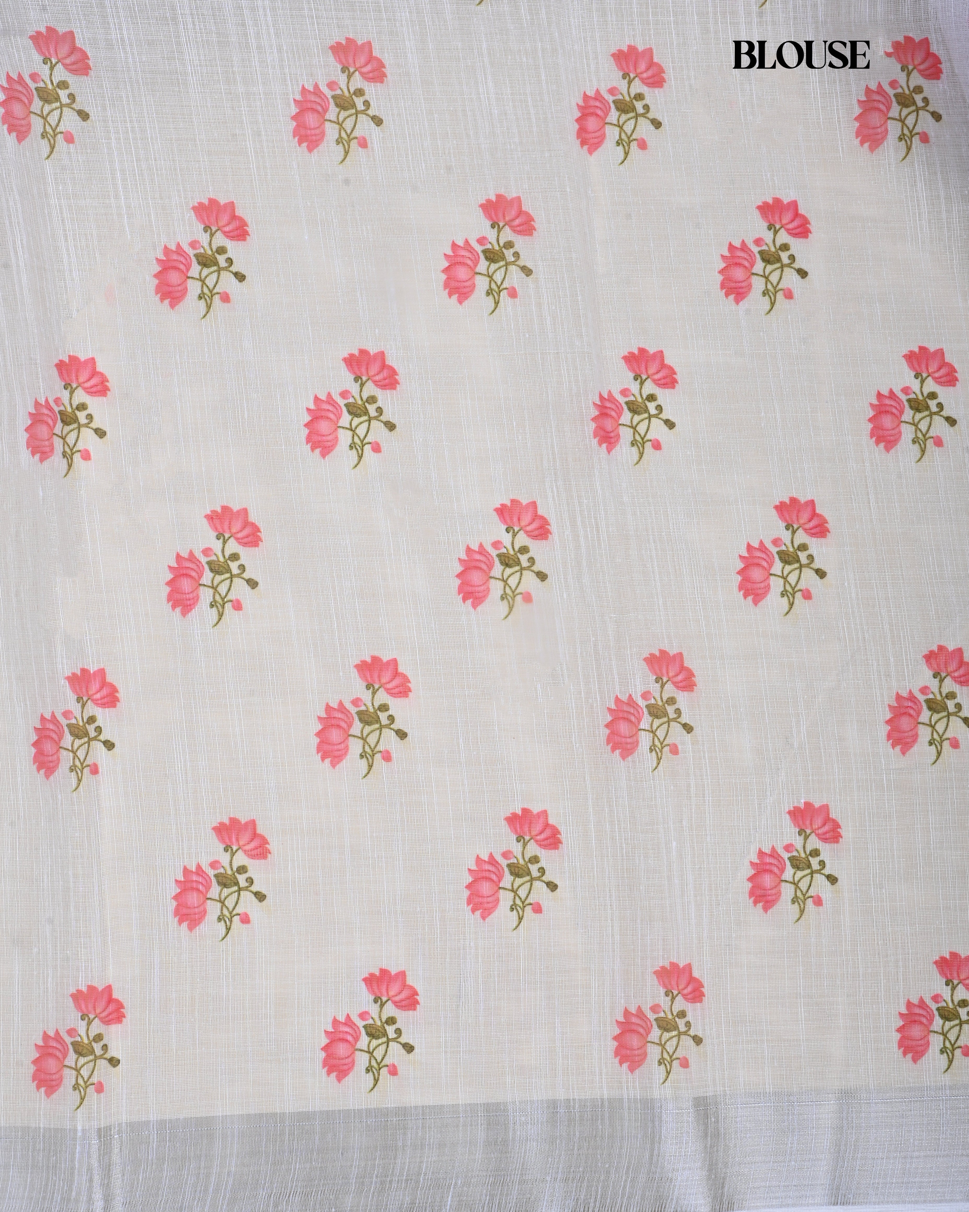 Off White Color Lenin Saree