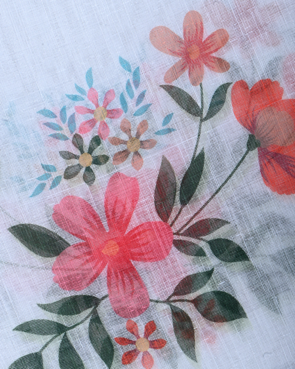 Off White Color Lenin Saree