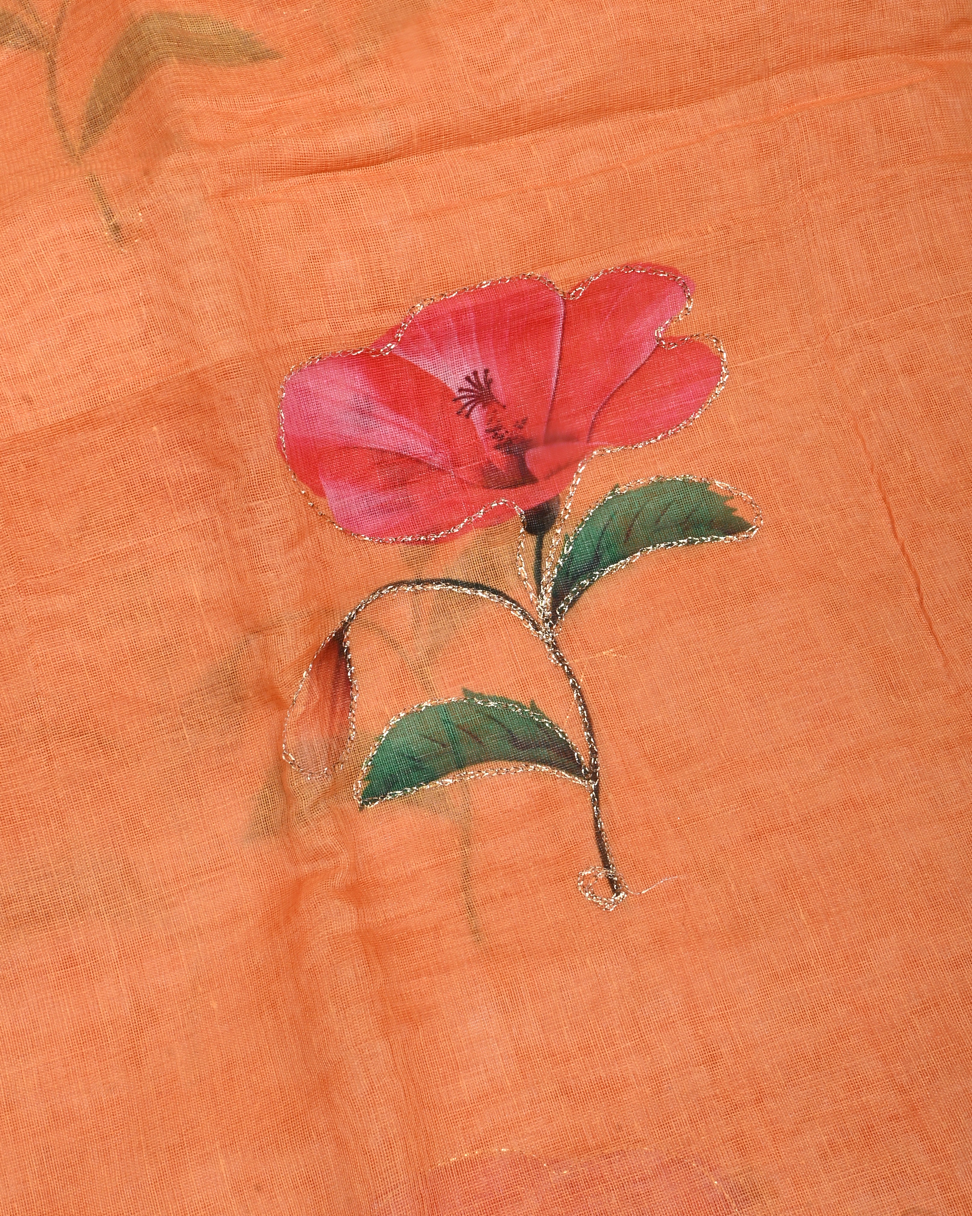 Yellow Color Lenin Saree