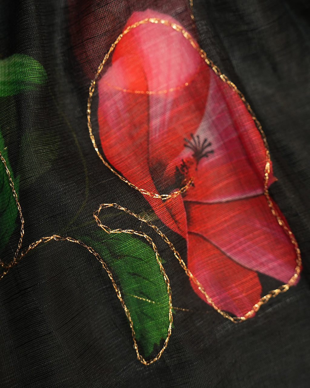 Black color Lenin Saree