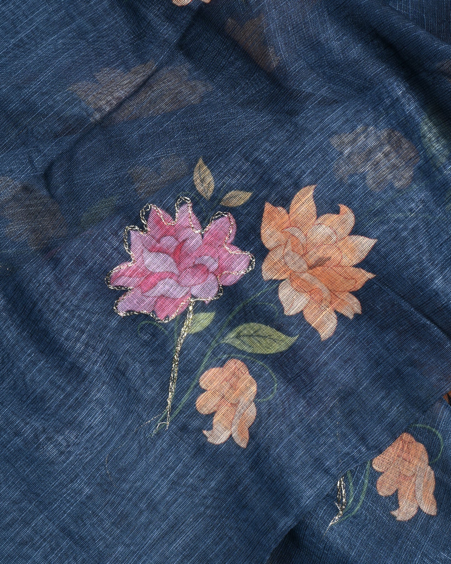 Black Color Lenin Saree