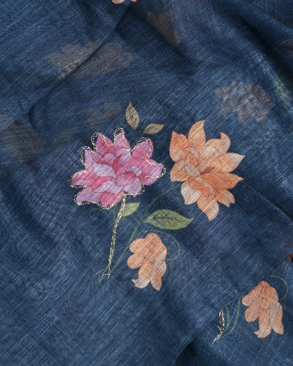 Black Color Lenin Saree