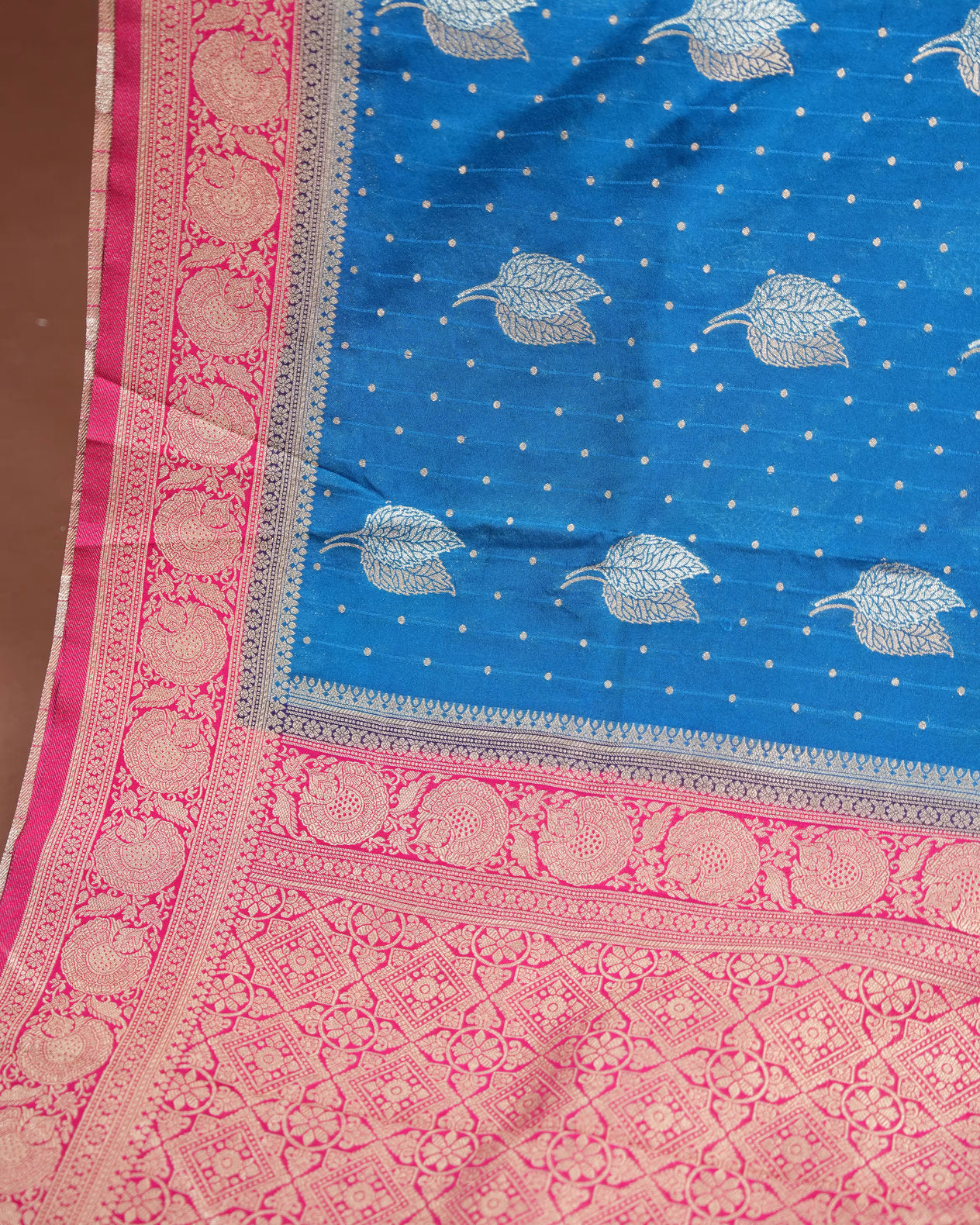 Ferozi Color Silk Saree