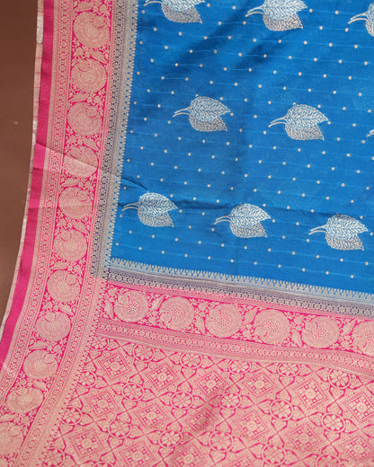 Ferozi Color Silk Saree