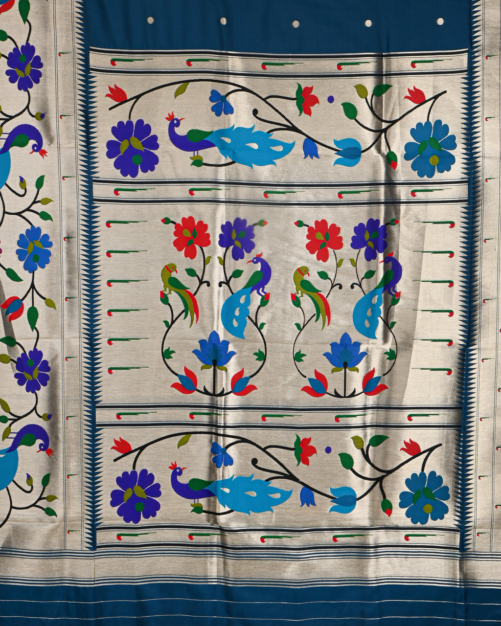 Blue color Silk Saree